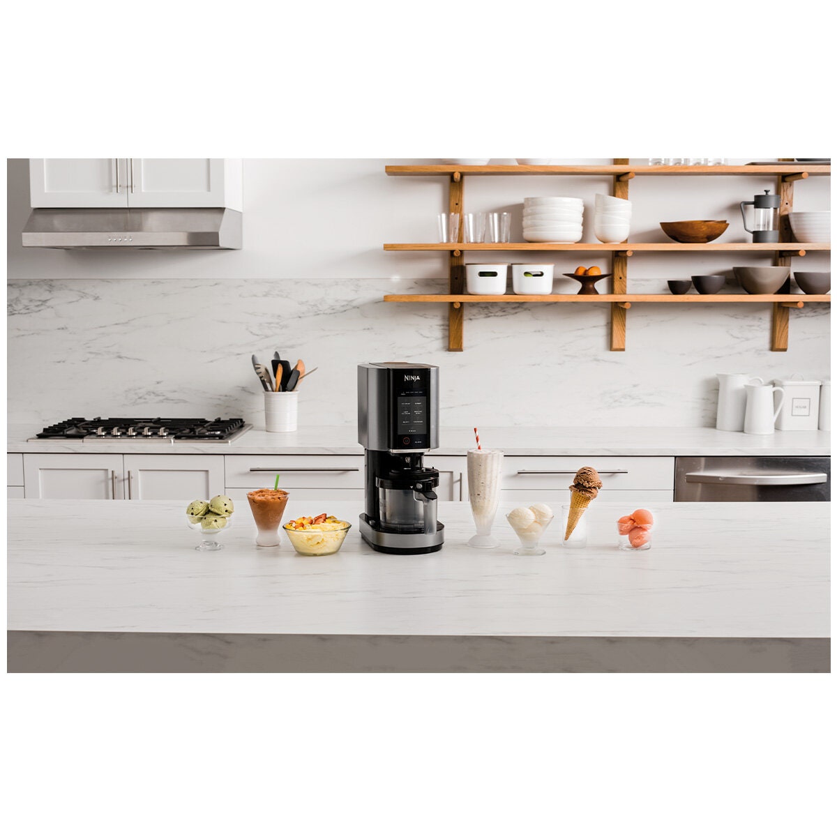 Ninja Creami Ice Cream Maker - Seven One-Touch Programs - Re-Spin Function - Cloud Silver - NC300