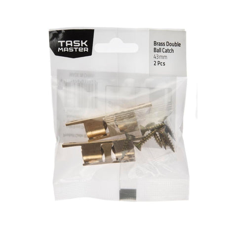 Taskmaster Double Ball Catch - 43mm - Solid Brass - 2 Pack - Durable - SuperSaverAU - view 1