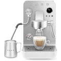 Smeg Minipro Espresso Coffee Machine - 15 Bar, Triple Thermoblock, Shot Timer, Matte White - EMC02WHMAU