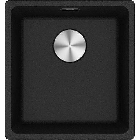 Franke Maris 370mm topmount granite sink - Onyx, hidden overflow - MRG610-37ONB