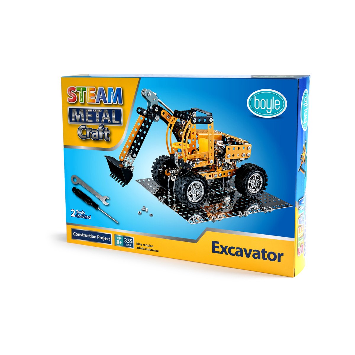 Boyle Metal Craft Kit - 335 Pieces - Excavator - Indoor Use - SuperSaverAU - view 3