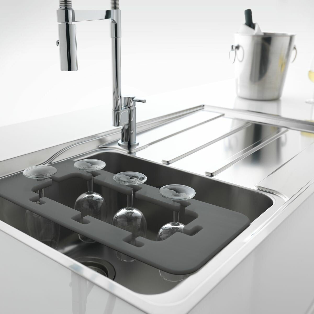 Franke Aton single bowl sink with left hand drainer 36L - 18/10 stainless steel - ANX211LHD