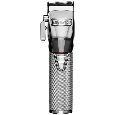 BaBylissPRO Silver FX Lithium hair clipper - silver, cord/cordless, knurled barbell grip, 8 combs - 900755