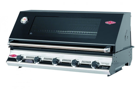 Beefeater Signature 3000E 5 Burner Built-In LPG BBQ - Black Vitreous Enamel, Convection Hood - BS19952
