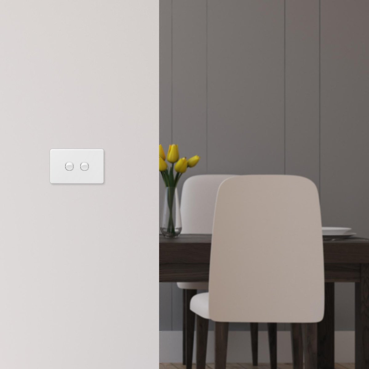 DETA X6 Two Gang Grid Plate - Polycarbonate - Modern Design - Easy Install - SuperSaverAU - view 2