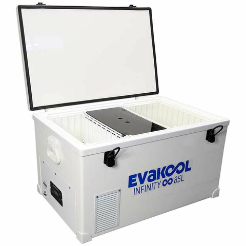 EvaKool 85L Fibreglass Fridge/Freezer - Fully Insulated Base and Lid, Secop Compressor - ED85