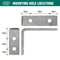 Carinya 75 x 50mm Galvanised Steel Angle Bracket - 4 Pack