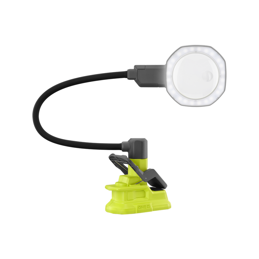 Ryobi 18V ONE+ Magnifying Clamp Light RML18 - 2.25X & 5X Magnification - Adjustable Brightness - SuperSaverAU - view 1