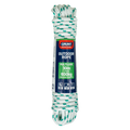 Grunt 8mm x 10m Outdoor Rope, White with Green Trace, Braided PP Multi-Filament, 600kg Break Strength