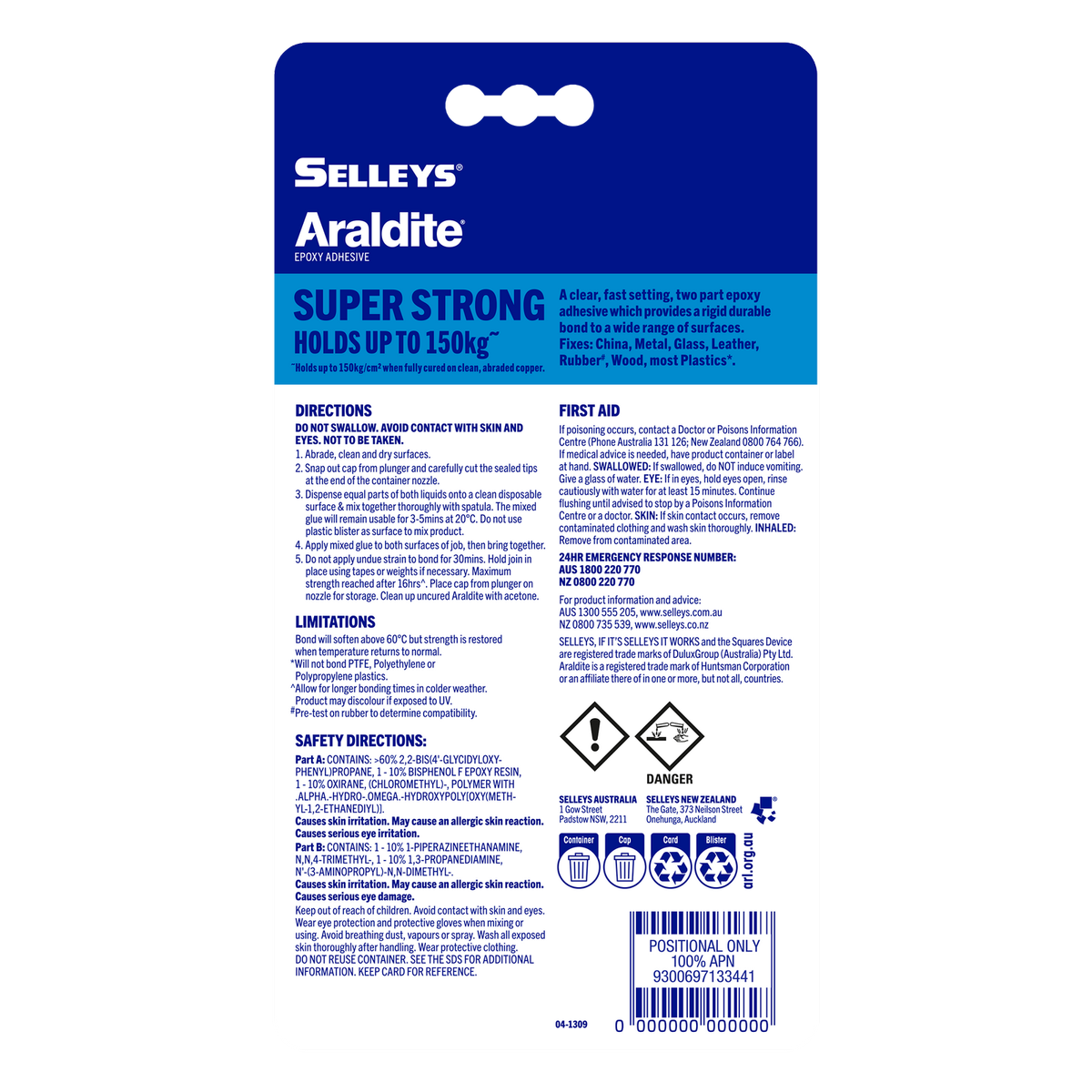 Selleys Araldite Super Strong Epoxy Adhesive 35ml - Fast Setting - Clear - SuperSaverAU - view 4