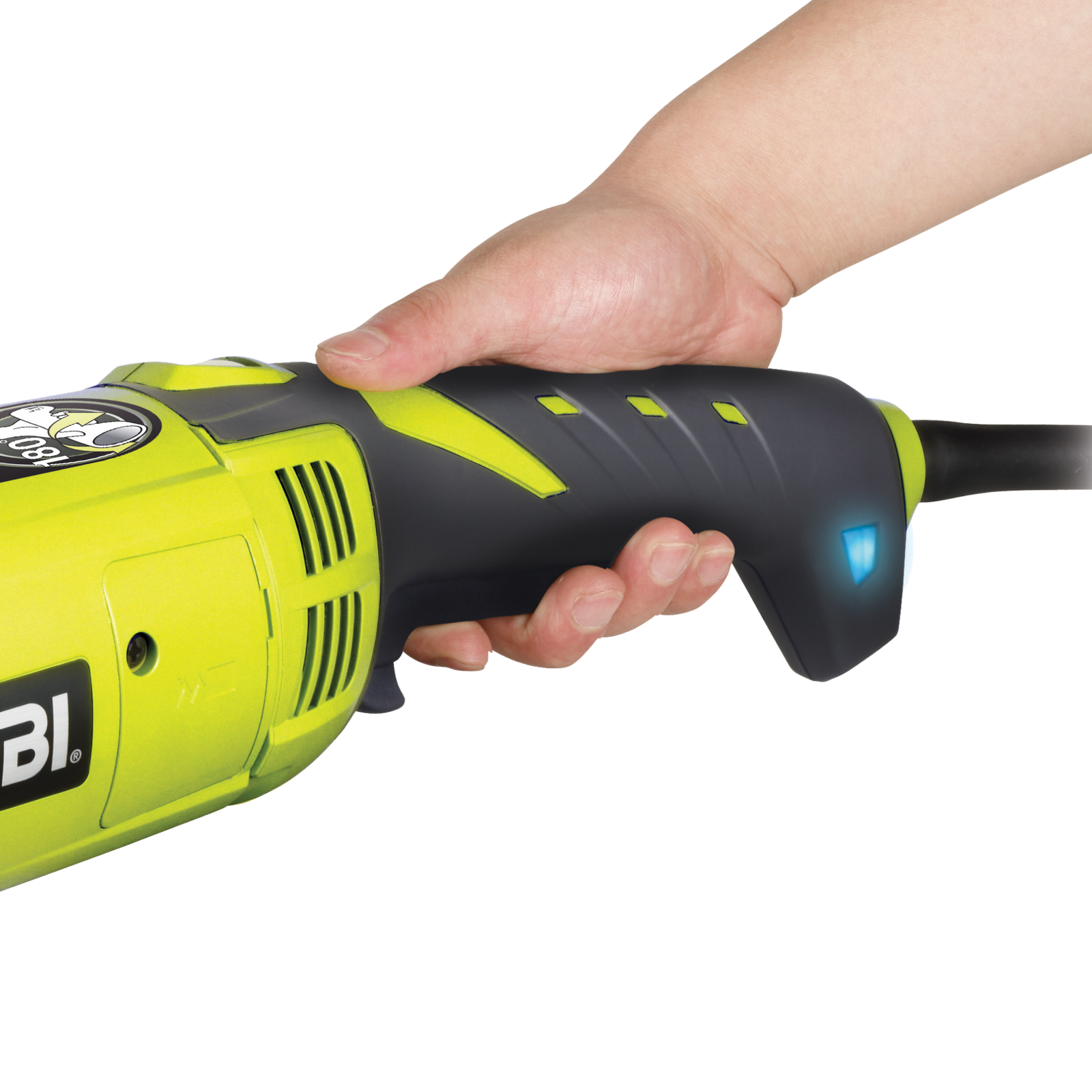 Ryobi 2000W 230mm Corded Angle Grinder, Spindle Lock & Side Handle, EAG2023RG