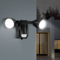 Arlec 6.5W LED Spotlight with Motion Sensor, Twin Head, Battery Operated, Black (MAL634)
