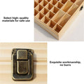 74 Slot Wooden Essential Oils Storage Box with Hinged Lid, 1 Tier Bottle Organiser - view 4