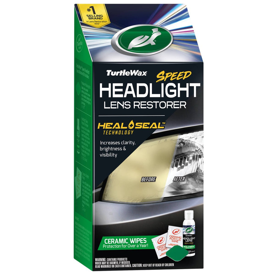 Turtle Wax Speed Headlight Lens Restorer Kit - 76mm x 167mm x 48mm - Clarity & Protection - SuperSaverAU - view 1