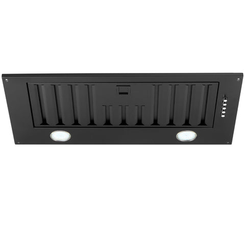 Schweigen 52cm Matte Black Undermount Rangehood - Push Button Controls, 1080m³/h - WINU-6B