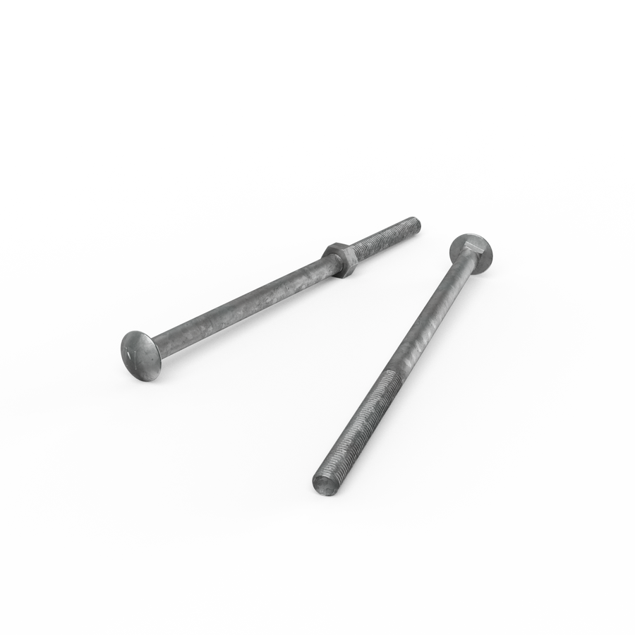 Zenith Hot Dip Galvanised Cup Head Bolts M10 x 220mm Steel Durable - SuperSaverAU - view 1