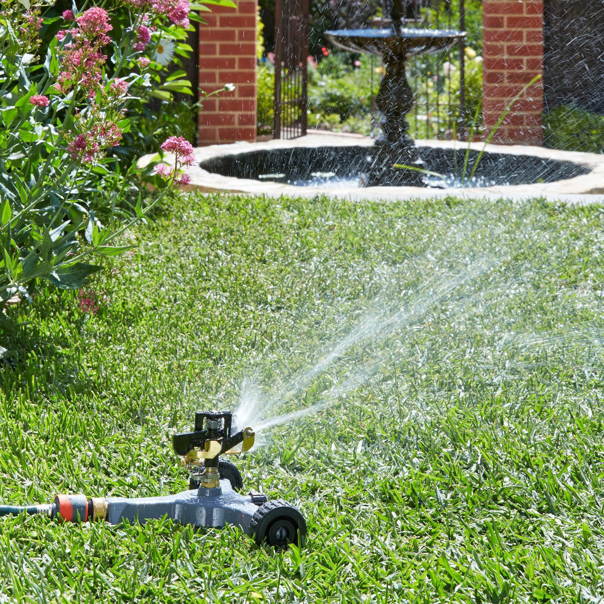 Pope Rainjet Impact Sprinkler Diecast Zinc 25m Coverage Grey