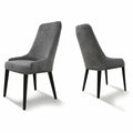 Ostro Furniture Naples 7 Piece Dining Set - Embossed Midnight Table, Smoke Chairs - DINAPL07PCK003