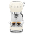 Smeg 50s Style Espresso Coffee Machine - 15 Bar, ThermoBlock, Steam Wand, Cream - ECF02CRAU