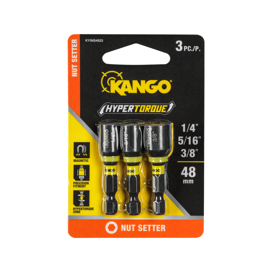 Kango 48mm Hypertorque Nut Setter 3 Pack - 1/4", 5/16", 1/2" - Precision Fitment - SuperSaverAU - view 1