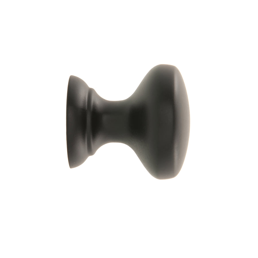 Prestige 25mm Matte Black Hampton Knob - Zinc Alloy - 6 Pack