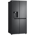 LG 506L French Door Fridge - Plumbed Ice and Water, Matte Black, 4.5 Star Energy - GF-L500MBL