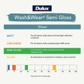 Dulux Vivid White Wash Wear Semi Gloss Interior Paint 2L - 2.769kg - Stain Resistant - SuperSaverAU - view 5