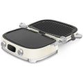 Smeg 50s Style Countertop Multifunctional Grill - Cream, 2000W, Ceramic Plates, Drip Tray - MGF01CRAU