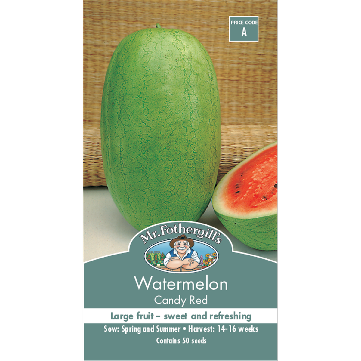 Mr Fothergill Watermelon Seeds - Candy Red - 12kg - Sweet - Reliable - SuperSaverAU - view 1