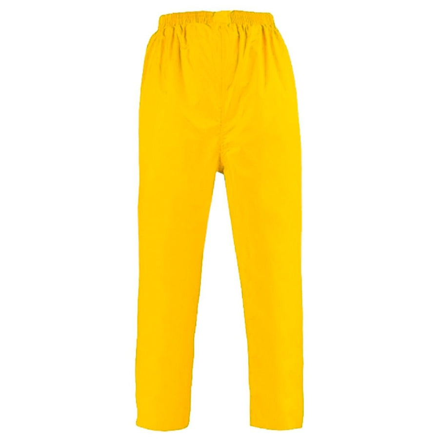 Gripwell Wet Weather Trousers - Elastic Waist - Large - Yellow - PVC - Durable - SuperSaverAU - view 1