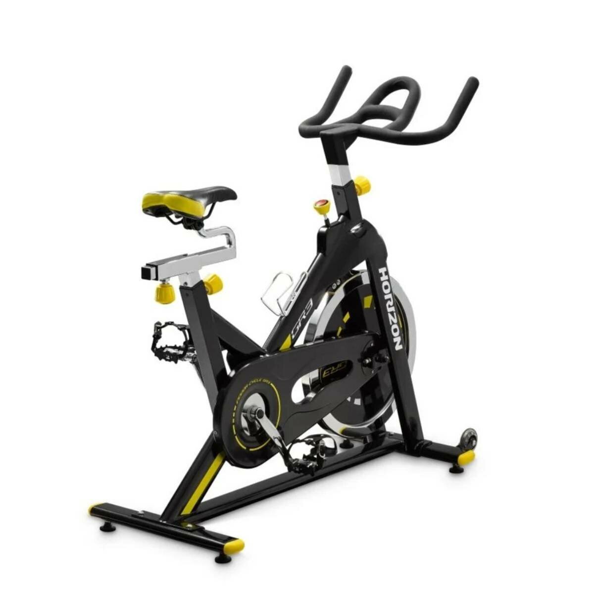 Horizon Fitness GR3 spin bike - micro-adjustable tension - Glow Ride lighting - 3 handlebar positions - HZ-GR3