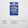 Deta 6mm White Round Cable Clips - 20 Pack - Coaxial & Data Cables - SuperSaverAU - view 2