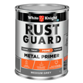 White Knight Rust Guard Metal Primer 1L - Medium Grey Solvent Based Rust-Inhibiting Primer