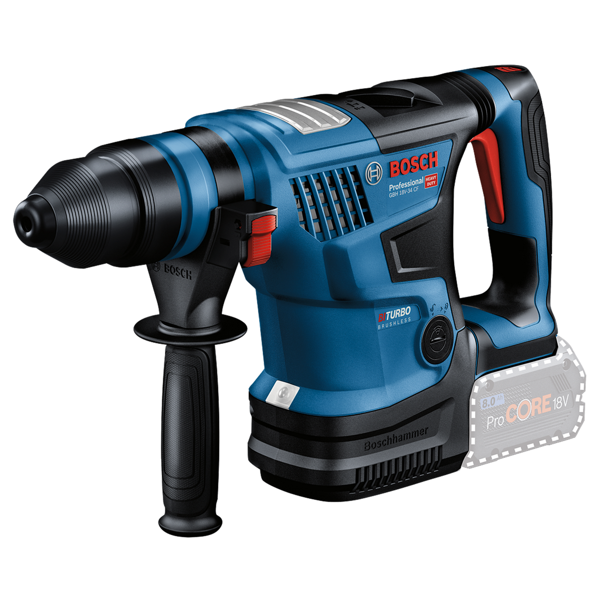 Bosch 18V Professional Biturbo Rotary Hammer 5.8J - Skin Only - 430mm x 250mm x 93mm - SuperSaverAU - view 1