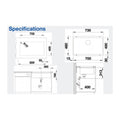 Blanco Silgranit undermount single bowl sink - Grey charcoal, 80% granite - SUBLINE700U