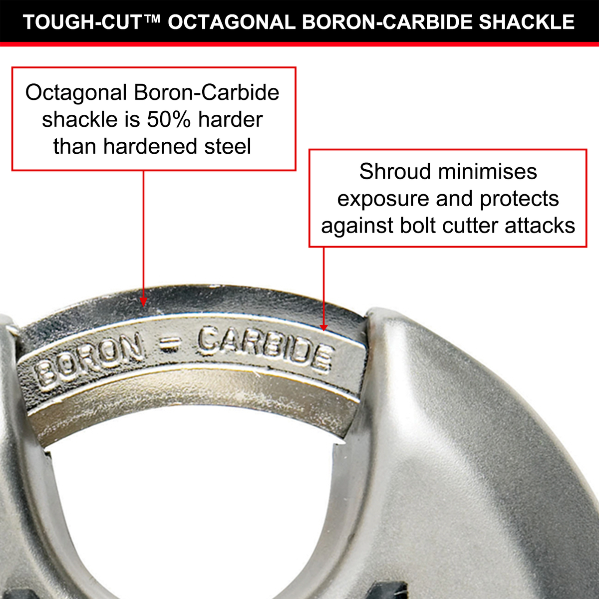 Master Lock 70mm Excell Disc Padlock Stainless Steel Shrouded Shackle