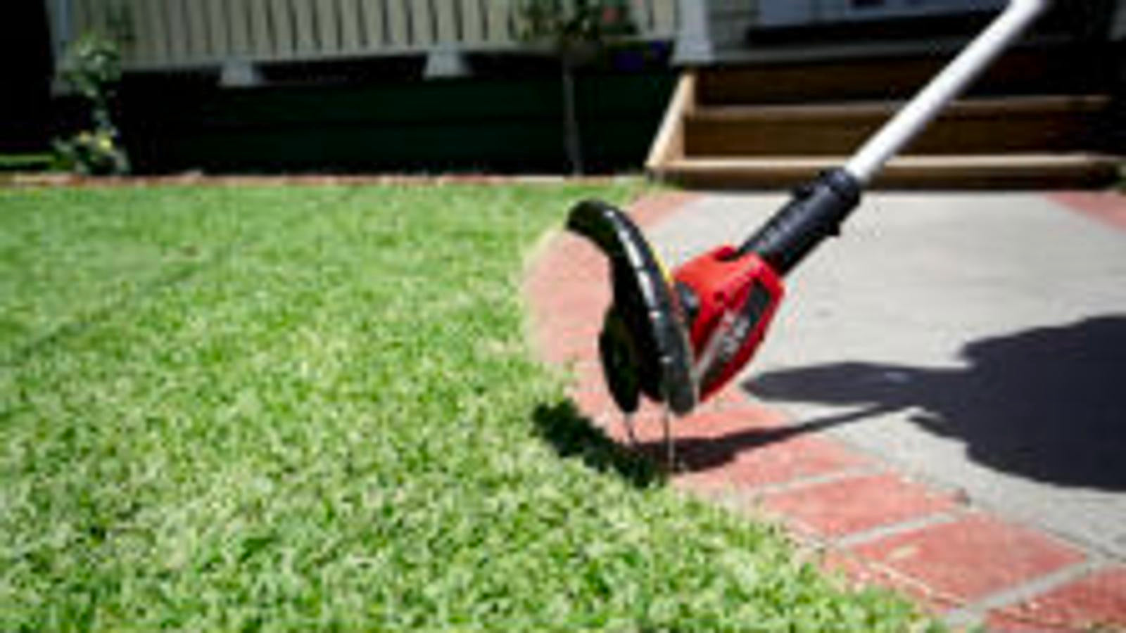 Ozito PXC 18V 240mm Cordless Grass Trimmer, Telescopic Shaft, 2.0Ah Kit PXCLTK-218