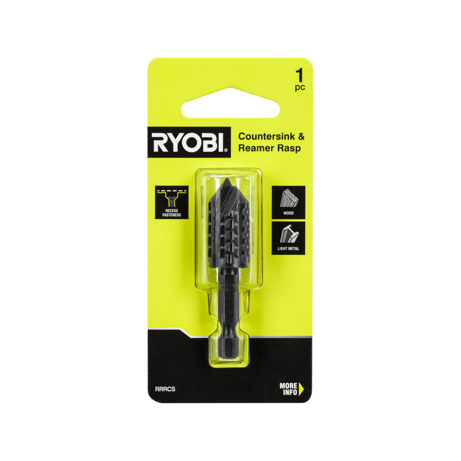 Ryobi Countersink Reamer Wood Rasp - 115mm x 55mm x 16mm - Black - Steel - SuperSaverAU - view 1