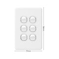 Deta Vertical X6 Six Switch - Polycarbonate - Classic Design - 16A - SuperSaverAU - view 4