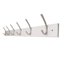 Adoored Double Satin Chrome Hook Rack - 6 Hooks - MDF - Elegant Design - SuperSaverAU - view 1