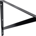 Carinya 400 x 350mm Black Straight Stayed Bracket, Powder Coated Steel, 100kg, Multi-Orientation