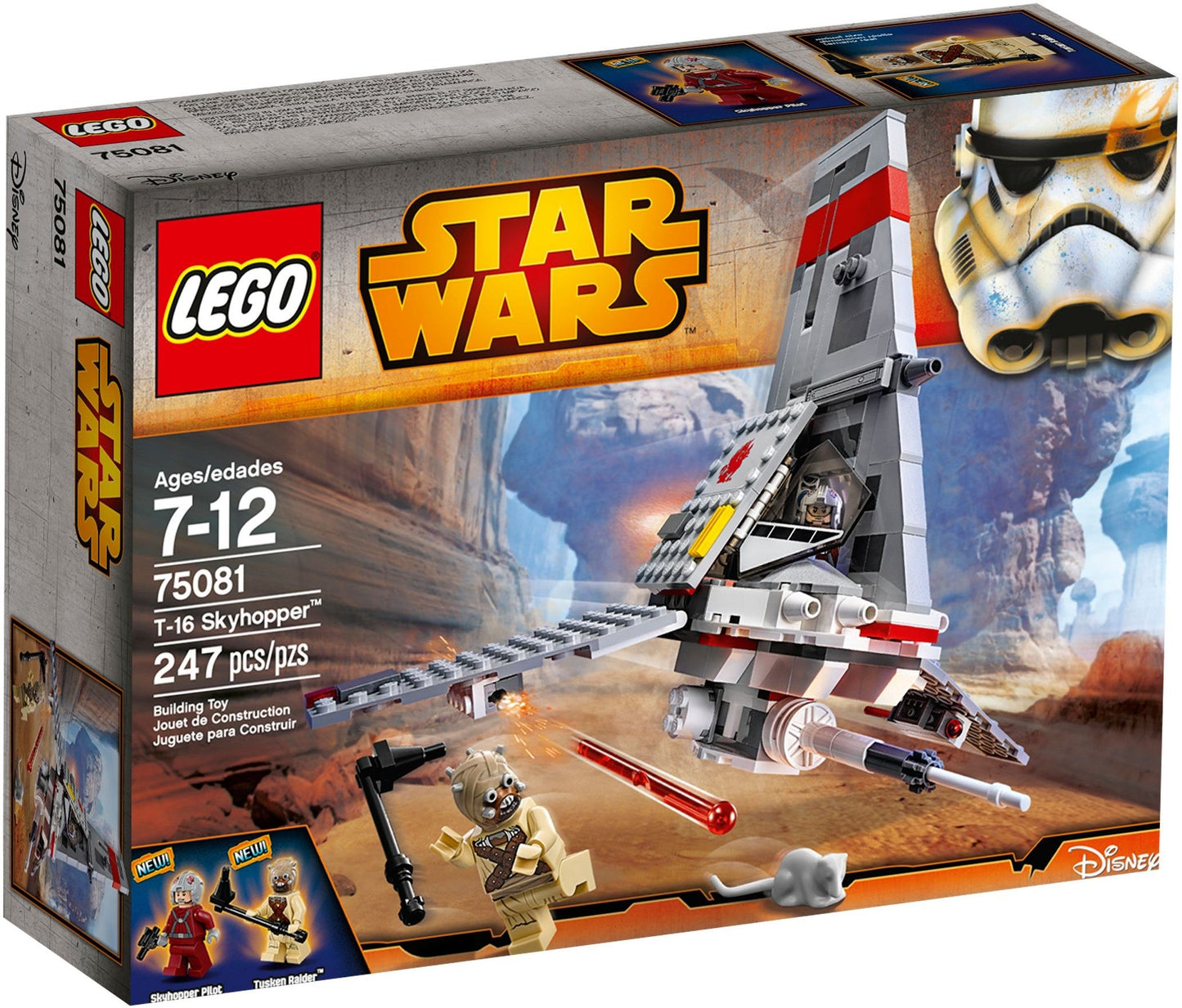LEGO 75081 T-16 Skyhopper - Star Wars Tatooine Pilot & Tusken Raider
