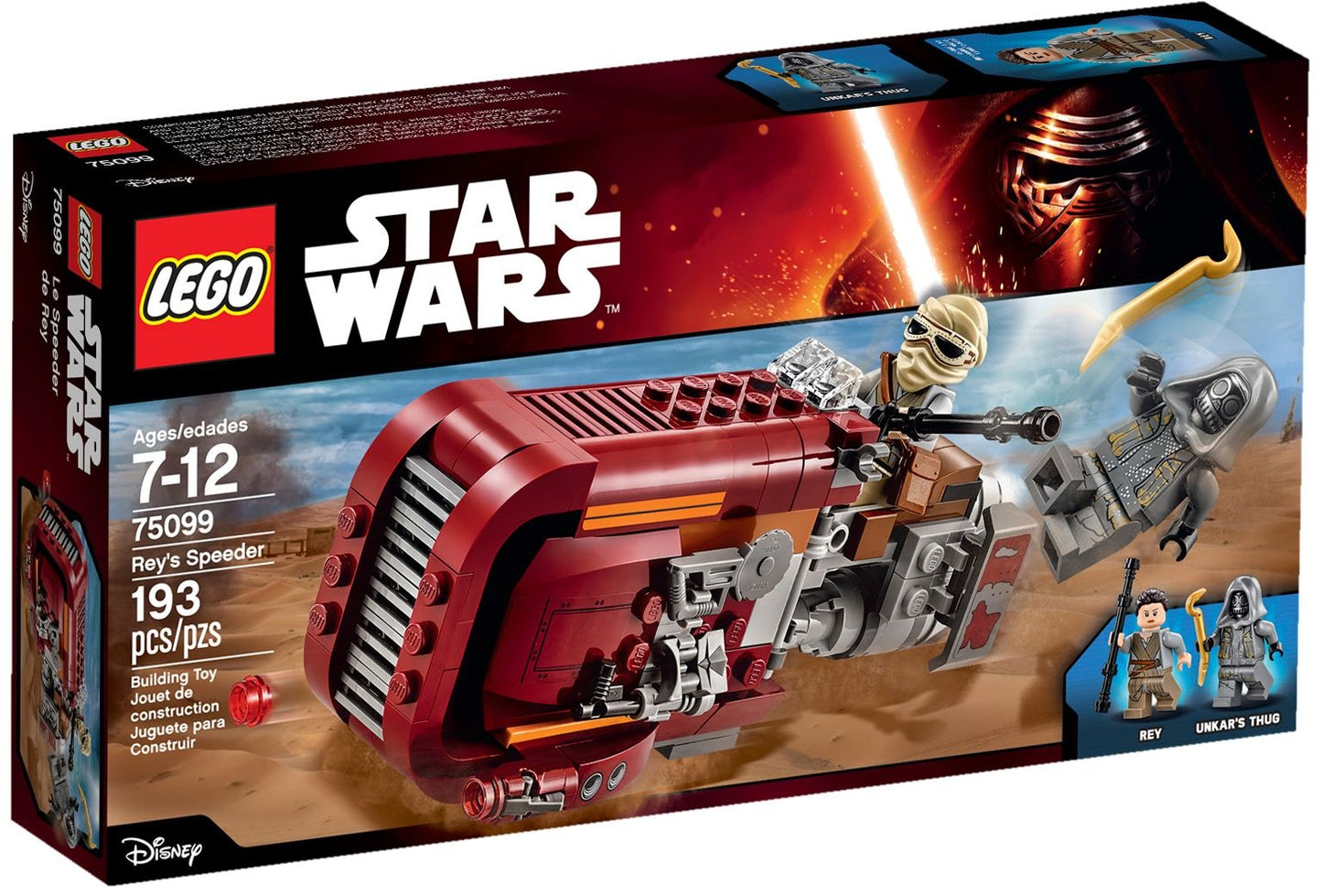 LEGO 75099 Rey's Speeder + Unkar's Thug Minifigure Star Wars