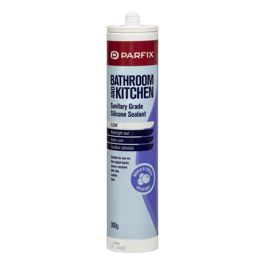 Parfix Clear Bathroom and Kitchen Silicone - 300g - Silicone - Mould Resistant - SuperSaverAU - view 1