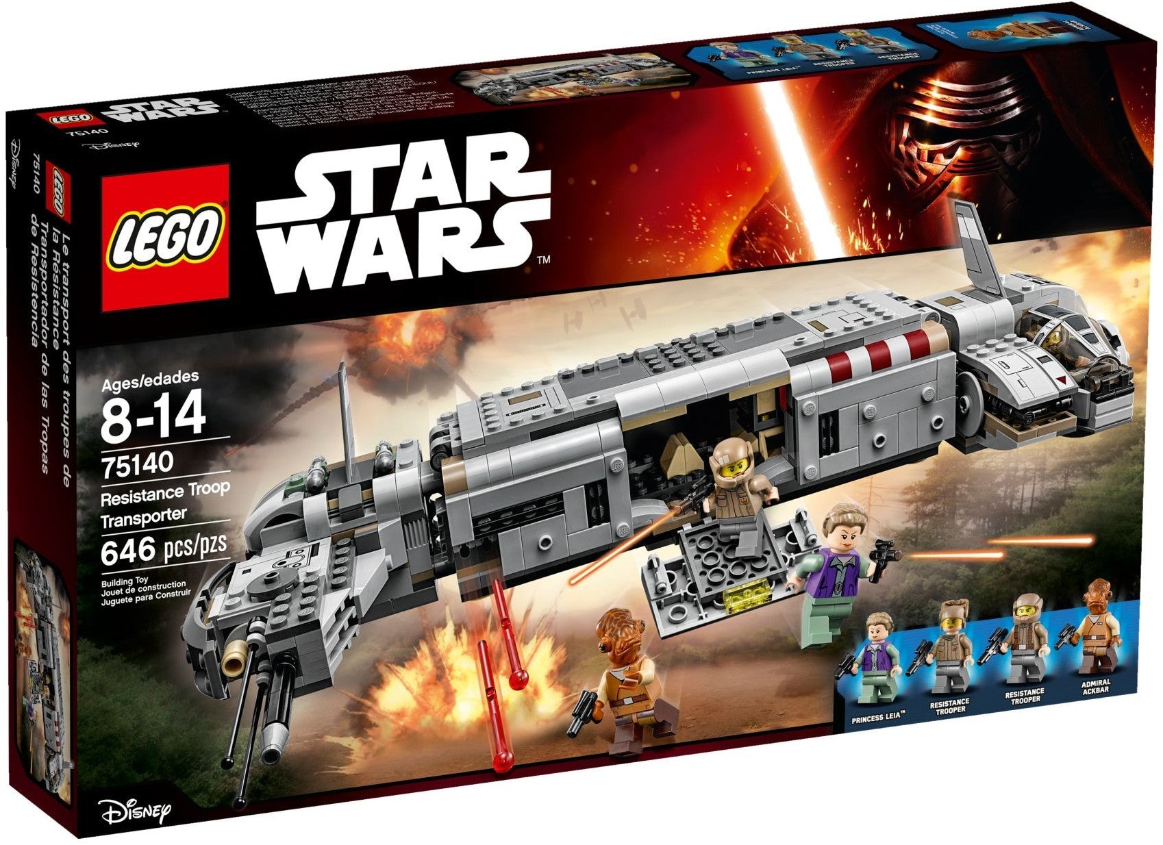 LEGO 75140 Resistance Troop Transporter: Star Wars Minifigures & Playset - SuperSaverAU - view 1