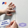 Permastik Small White Cable Clips, Self-Adhesive - 5 Pack