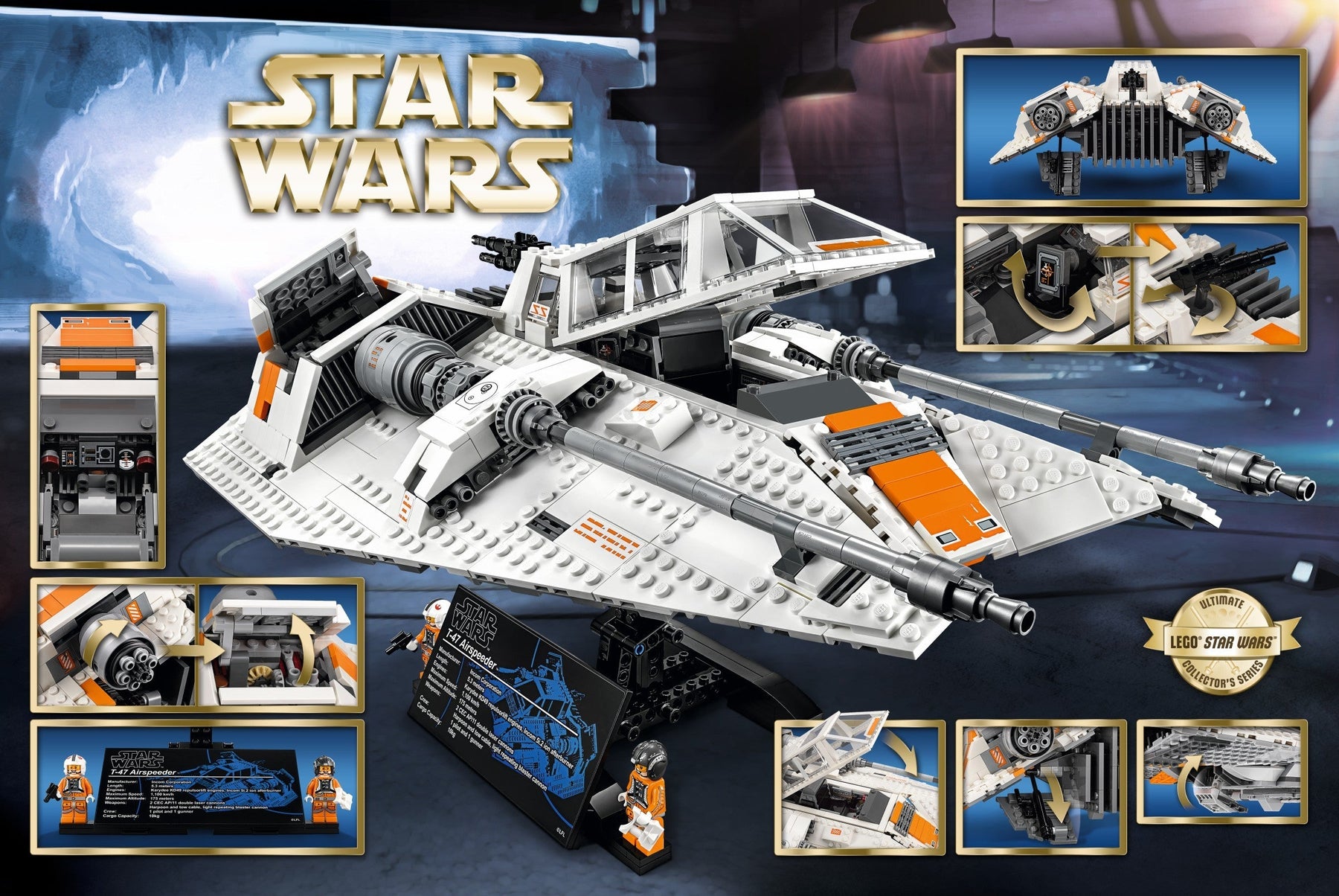 LEGO 75144 Snowspeeder - Star Wars T-47 Airspeeder - SuperSaverAU - view 6