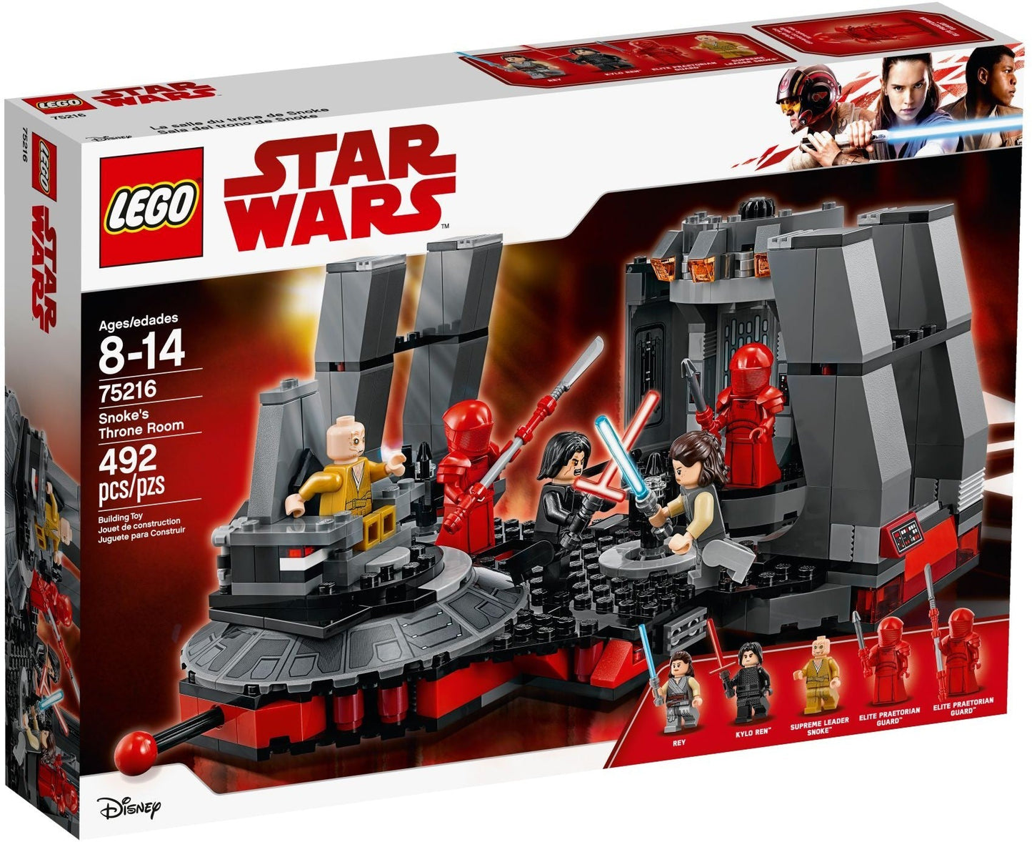 LEGO 75216 Snoke's Throne Room - Star Wars The Last Jedi Set