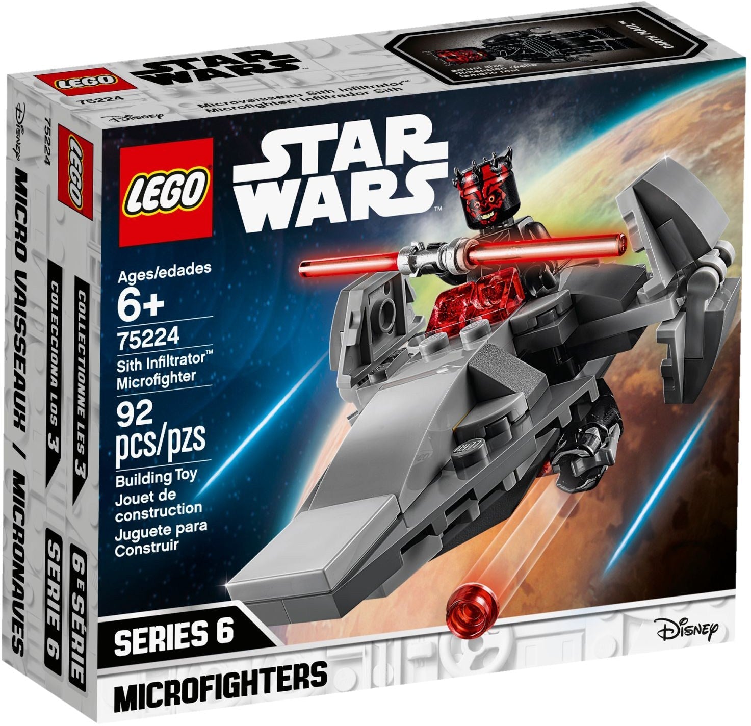 LEGO 75224 Sith Infiltrator Microfighter - Darth Maul Starship - SuperSaverAU - view 1