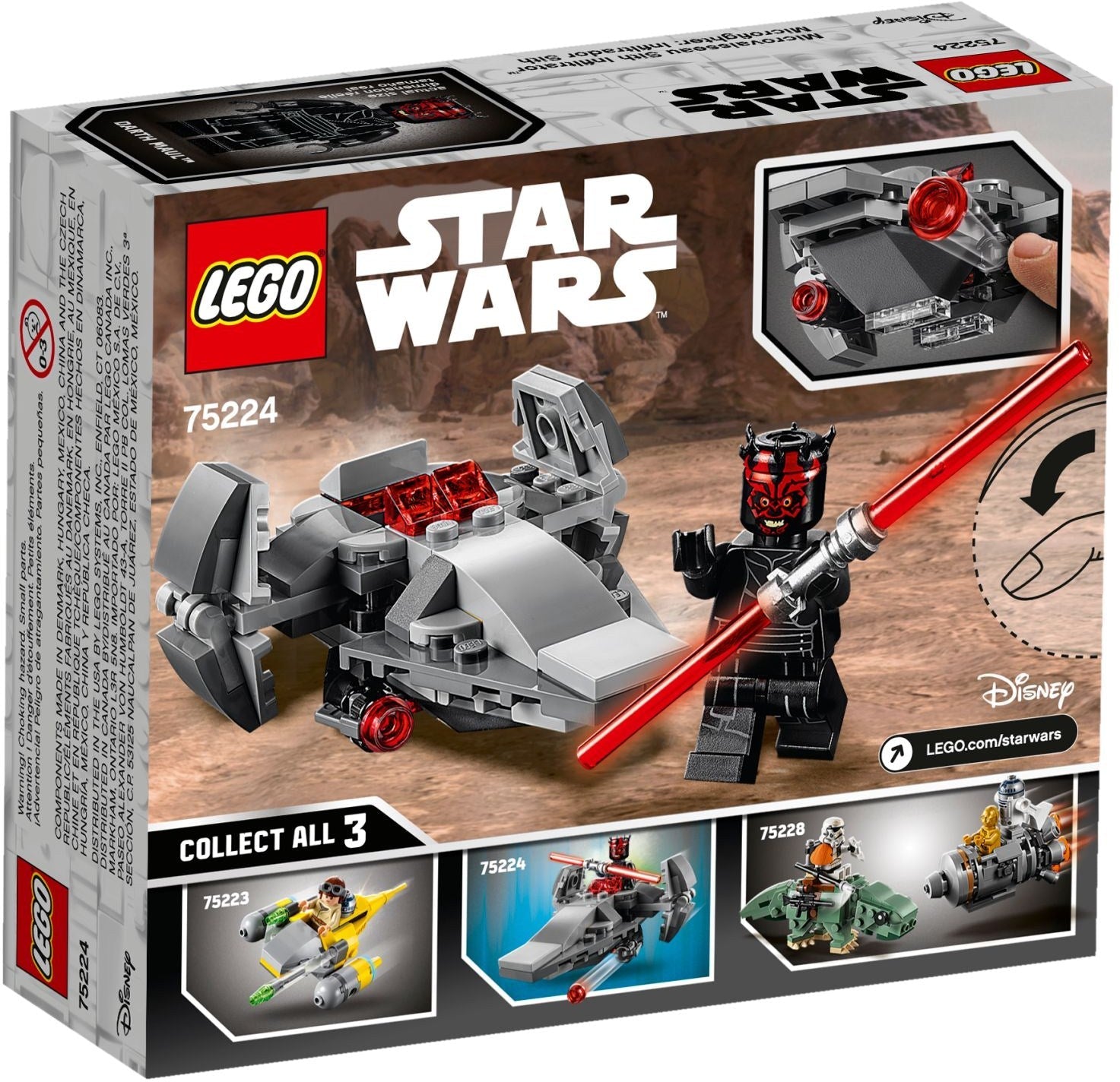 LEGO 75224 Sith Infiltrator Microfighter - Darth Maul Starship - SuperSaverAU - view 4
